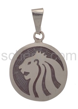 Pendant Celtic, lion, round