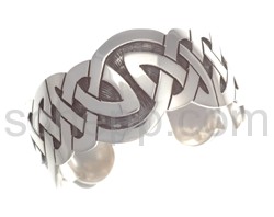 Bangle with Celtic knot design, wide