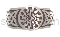 Armspange mit keltischem Knotenmuster und Sonnen-Motiv