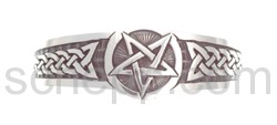 Armspange mit Stern und keltischem Knotenmuster