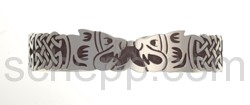Armspange, Löwenkopf und keltisches Knotenmuster