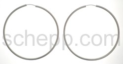 Hoop earrings,  6.9 cm, round, large