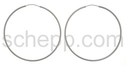 Hoop earrings,  5.7 cm, round, large