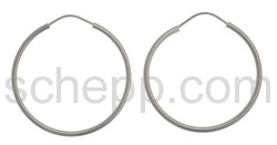 Hoop earrings,  3.2 cm, round