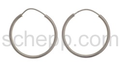 Hoop earrings,  2.1 cm, round