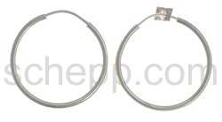 Hoop earrings,  2.6 cm, round, large