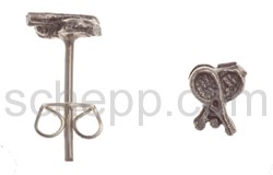 Ear studs tennis racket