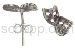 Ear stud Venetian mask