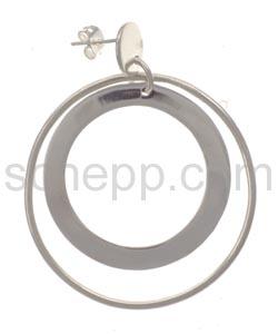 Ohrhnger/Ohrstecker mit Silberringen, gro