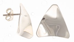 Ohrstecker, gewlbtes Dreieck