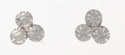 Ohrstecker mit 3 Strass-Steinen