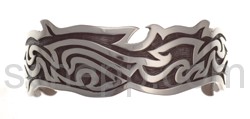 Tattoo-Armspange, Tribal Design, gezackter Rand