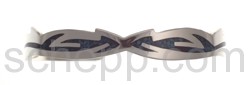 Tattoo-Armspange, Tribal Design mit roter und trkisfarbener Fl