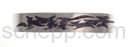 Tattoo-Armspange, Tribal Design mit roter und trkisfarbener Fl