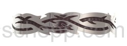Tattoo-Armspange, Tribal Design, gezackt
