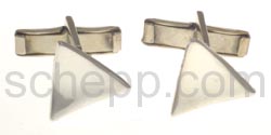 Cuff links, triangular