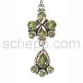 Collier with facet cut peridots