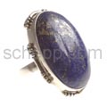 Ring mit Lapislazuli, rund