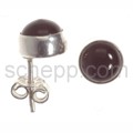 Ear studs, onyx, round