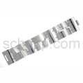 Link bracelet made of square silver plates