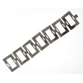 Link bracelet made of rectangular, broken silver plates