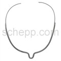 Choker, narrow, with eyelet for pendant