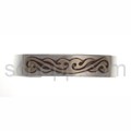 Bangle, Celtic knot design, brass on silver