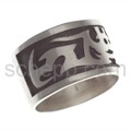 Tattoo-Ring, Tribal Design, breit